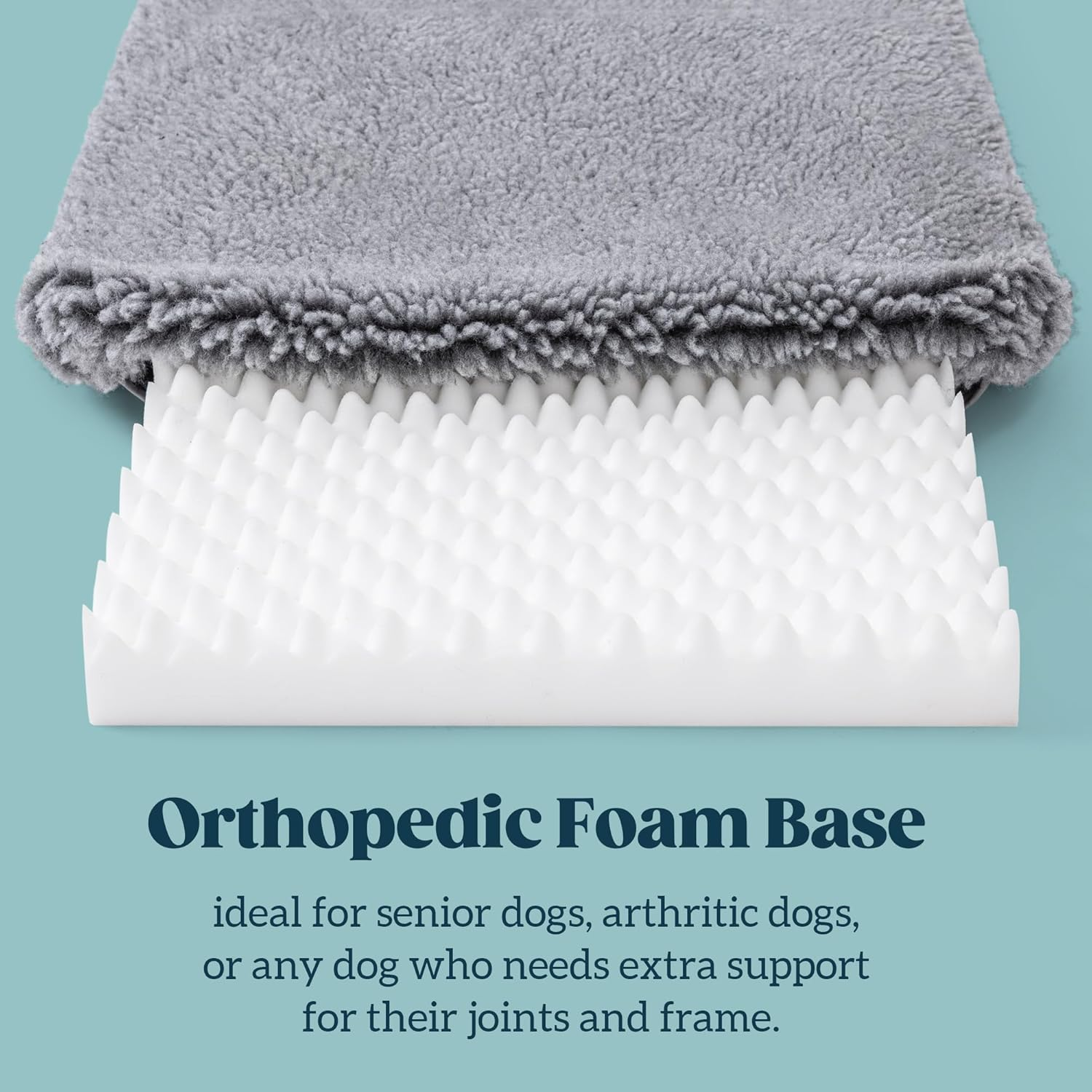 Stoutwool 10Cm Chew Proof Dog Bed - Orthopedic Chew Resistant Dog Crate Pad - Fluffy Kennel Mat for Aggressive Chewers - Ideal for Large Breeds & Fits L 92Cm Crate - 89X59X10Cm, Charcoal image number 5