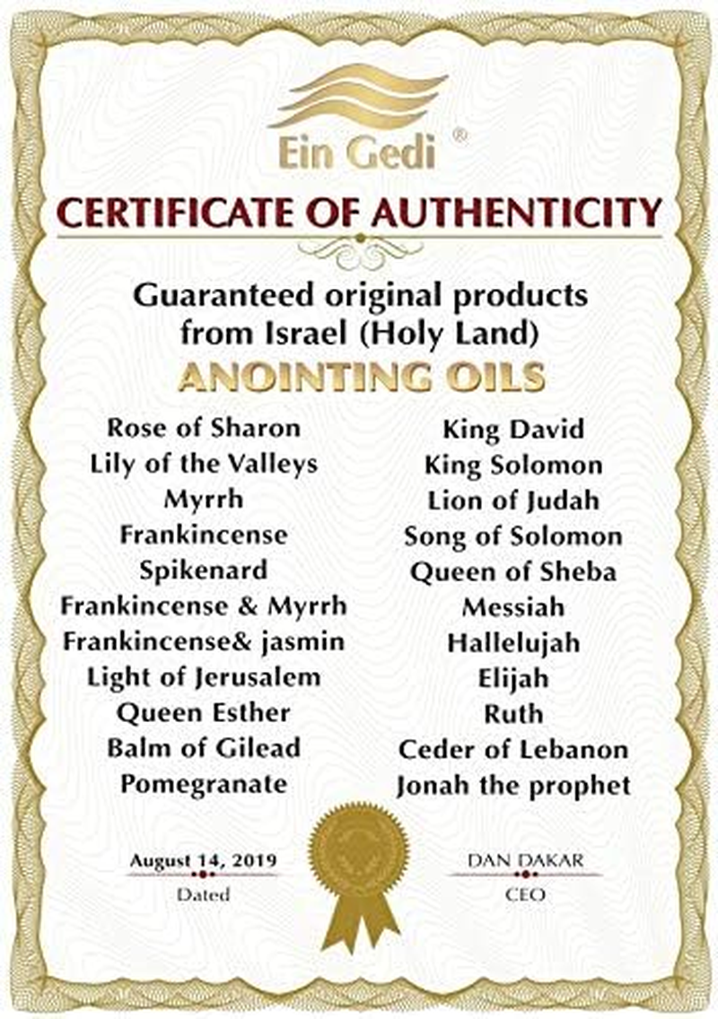 Anointing Oil Queen Esther 0.34Oz from Holyland Jerusalem (Small) image number 2