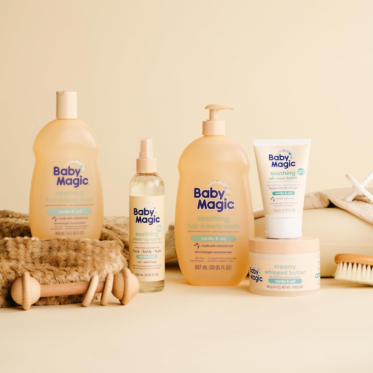 Baby Magic Soothing Hair & Body Wash | 488Ml | Vanilla & Oat | Made with Colloidal Oat | Dermatologist Recommended | Hypoallergenic image number 6