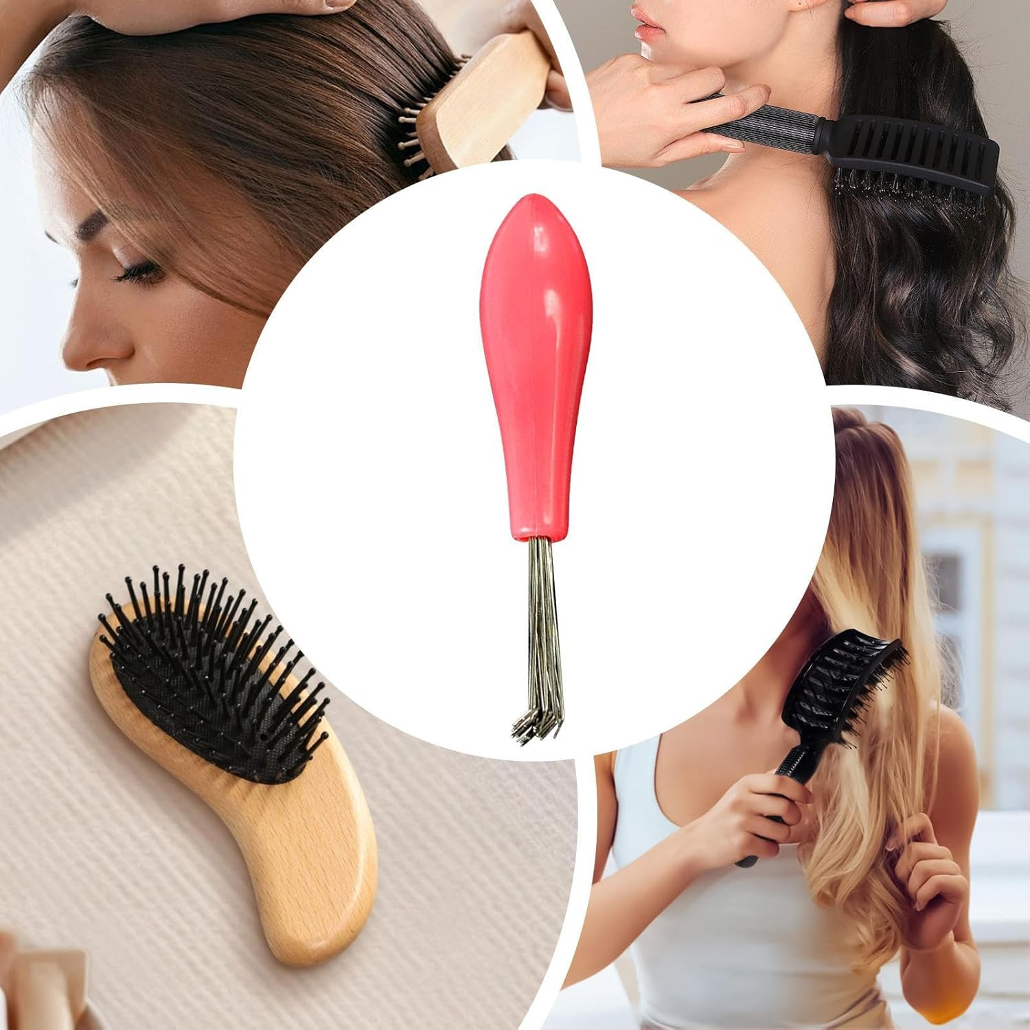 Hair Brush Cleaner, Small Cleaning Tool, Dust Wire Rake Remover, 3.54 X 0.67 Inches, Ergonomic Handle Design, Ideal for Haircut Maintenance, Styling Lint, Dirt Removal image number 2