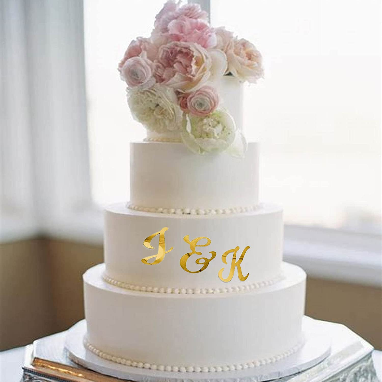 Happy Birthday Cake Toppers,Cake Decorations DIY Personalized Name,A-Z Letter Mirrored Gold Cake Decorating with Happy Birthday Plugin(29Pcs) for Party,Wedding,Baby Shower image number 4