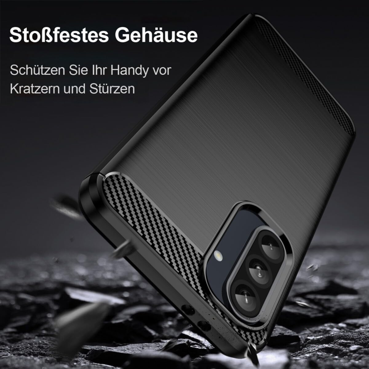 Case Compatible with Samsung Galaxy A36 / A56, Mobile Phone Case for Galaxy A36 / A56, Carbon Mobile Phone Case, Black image number 6