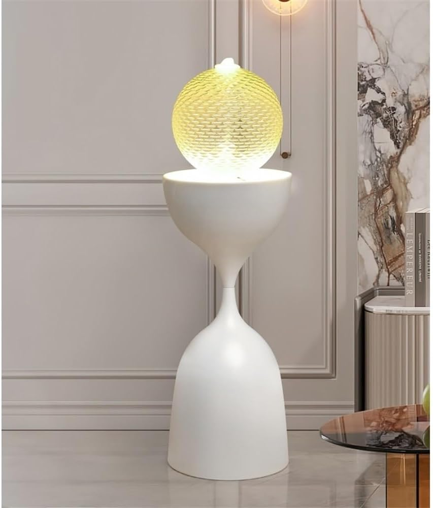 Outdoor Fountain Floor Standing Circulating Water Fountain, Light Luxury Interior Decoration Ornaments, Opening and Housewarming Gifts(White) image number 3