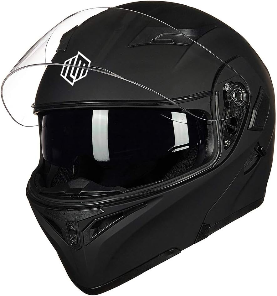 ILM Motorcycle Motorbike Dual Visor Flip up Modular Full Face Helmet DOT 6 Colors Model 902 image number 5