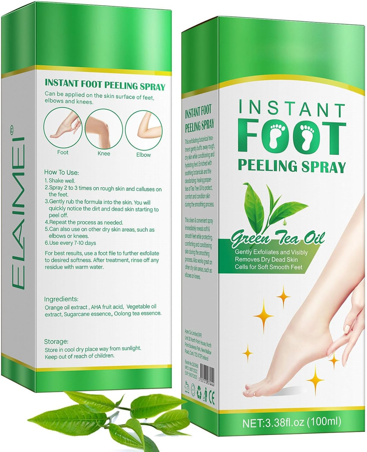 Foot Peel Spray | 100Ml Foot Peeling Spray for Most Skin Types,Pedicure Dead Skin Exfoliator for Cracked Rough Heels, Dry Toe Skin image number 6