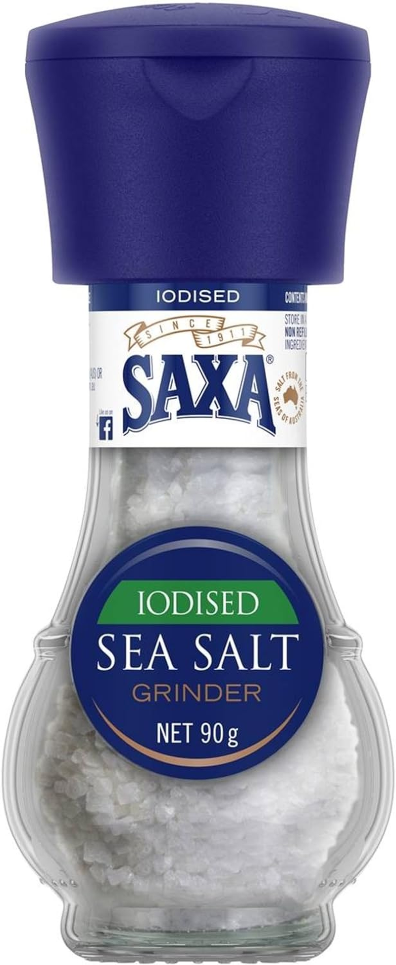 Saxa Iodized Sea Salt Grinder 90Gm