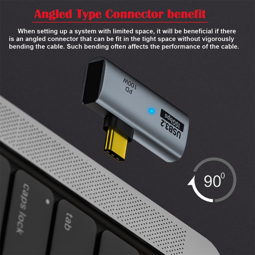 Xiwai 2-In-1 USB-C Type-C to USB 3.0 Female Power Adapter with 100W Charging Port 10Gbps OTG Converter Laptop Tablet Phone image number 3