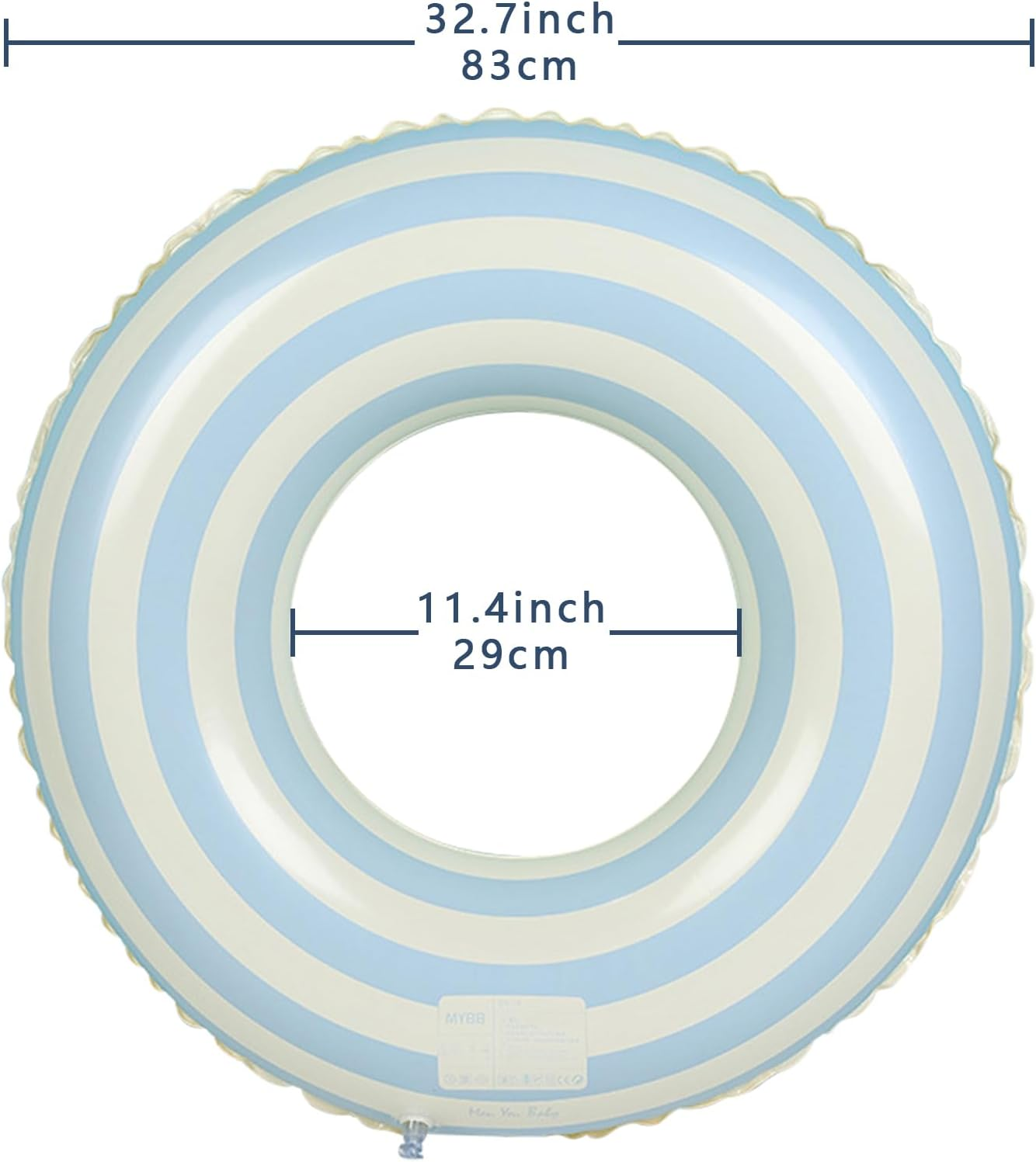 Swimming Ring for Adults Inflatable Pool Ring Portable Floating Swimming Circle Stripe Swim Tube Party Decoration Floating Swimming Ring for Beach Summer Outdoor Water Sports - Orange image number 4