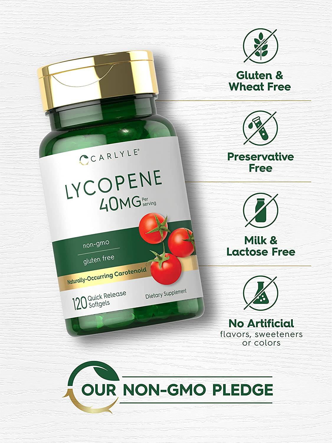 Lycopene | 40Mg | 120 Softgels | Non-Gmo & Gluten Free Supplement | by Carlyle image number 6