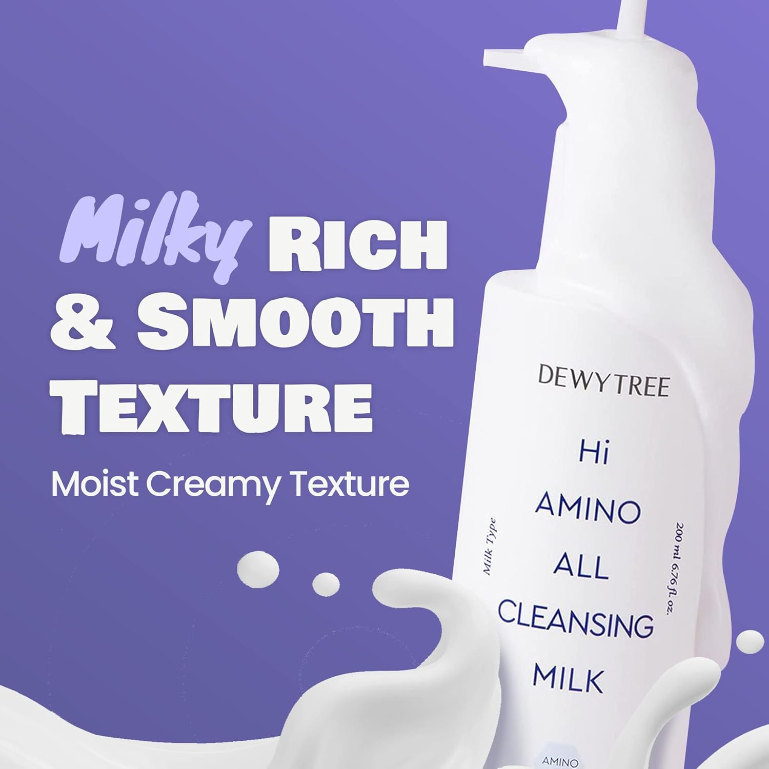 Dewytree Hi Amino Hypoallergenic Mild Face Cleanser (Milk Type) image number 3