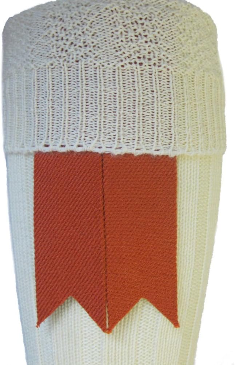 Tartanista Mens Saffron Tartan Pointed Pair of Kilt Sock Flashes