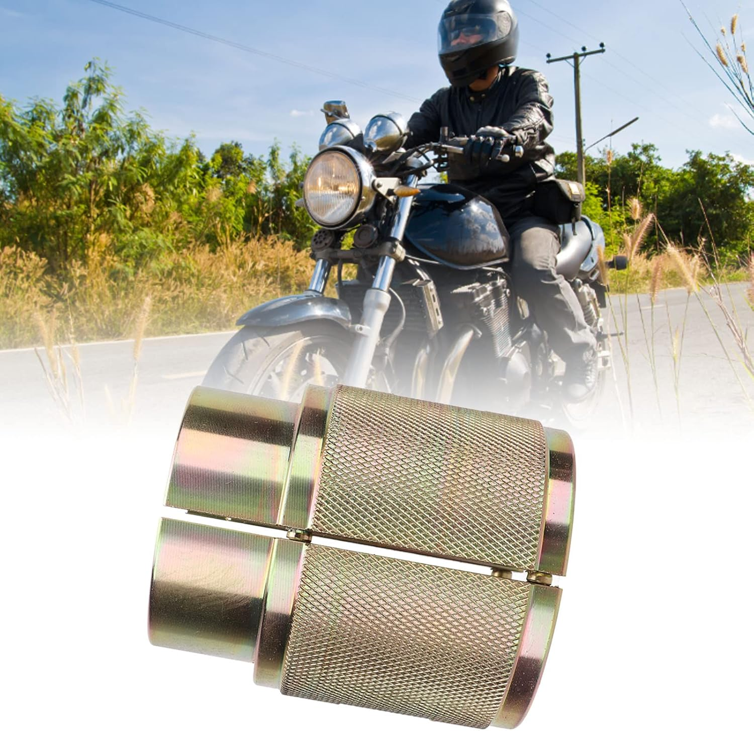 Akozon Motorcycle Fork Seal Driver Tool Split Design Carbon Steel Dirt Bike Fork Seal Tool for Traditional Inverted Front Forks(43Mm) image number 4