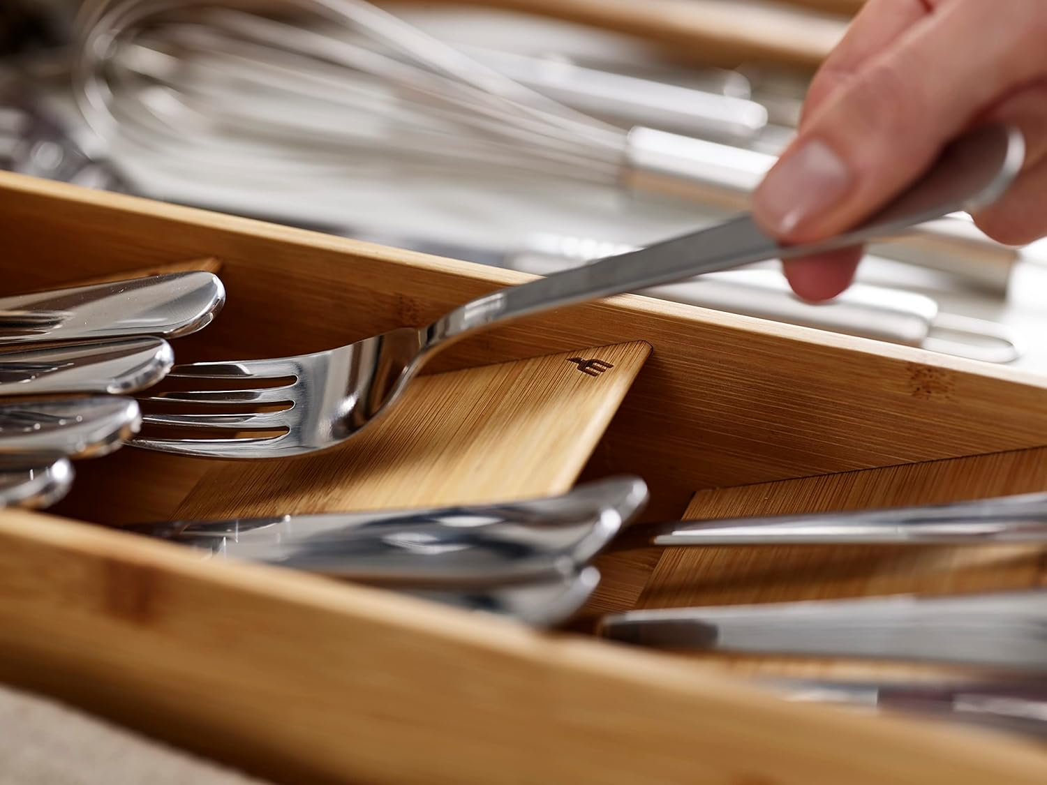 Joseph Joseph Drawerstore Bamboo Compact Cutlery Organiser image number 2