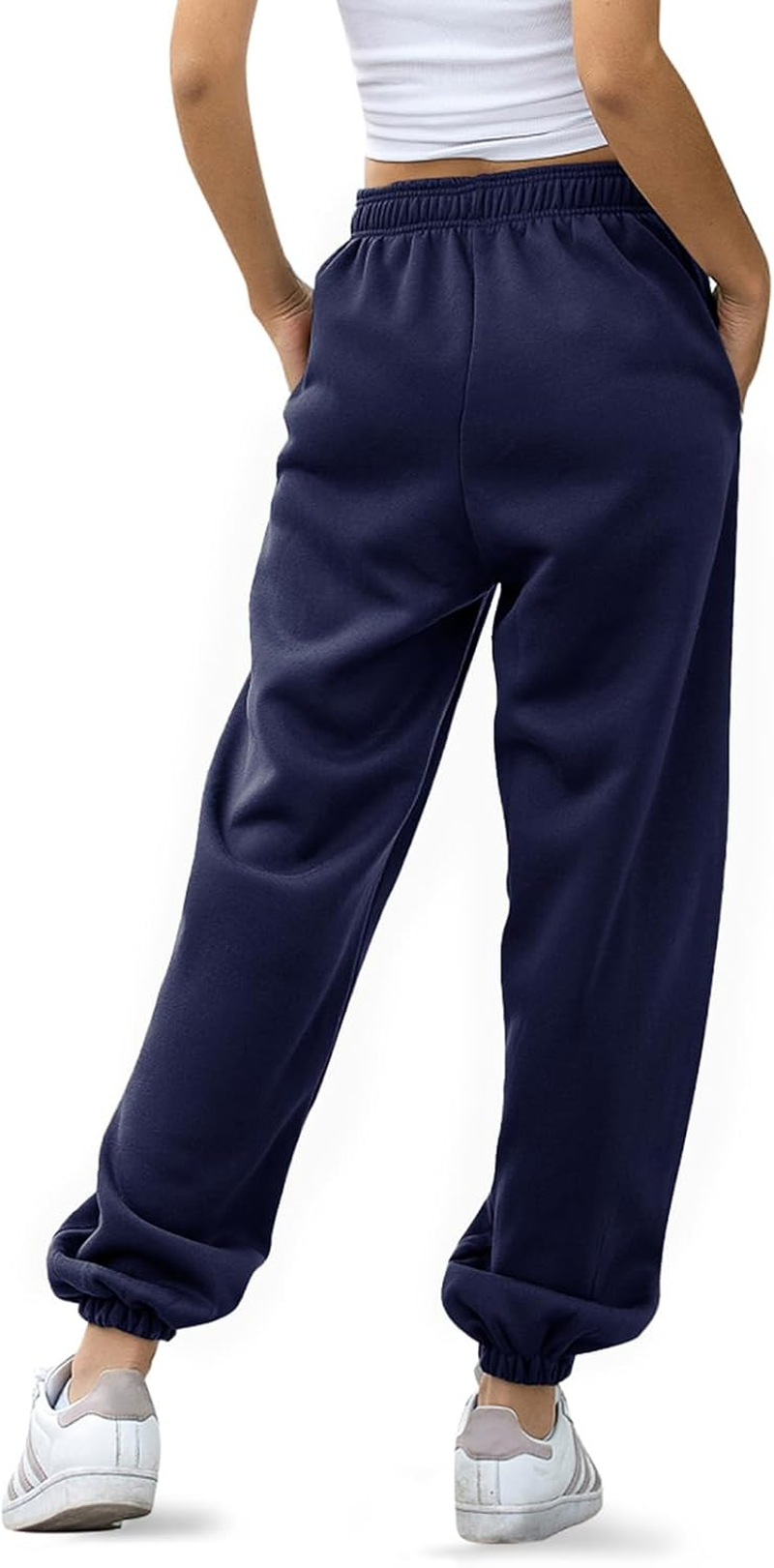 EBANKU Women'S Cinch Bottom Sweatpants with Pockets Plain Tracksuit Baggy Elastic Waist Trousers for Casual Hip Hop, Gym and Jogging