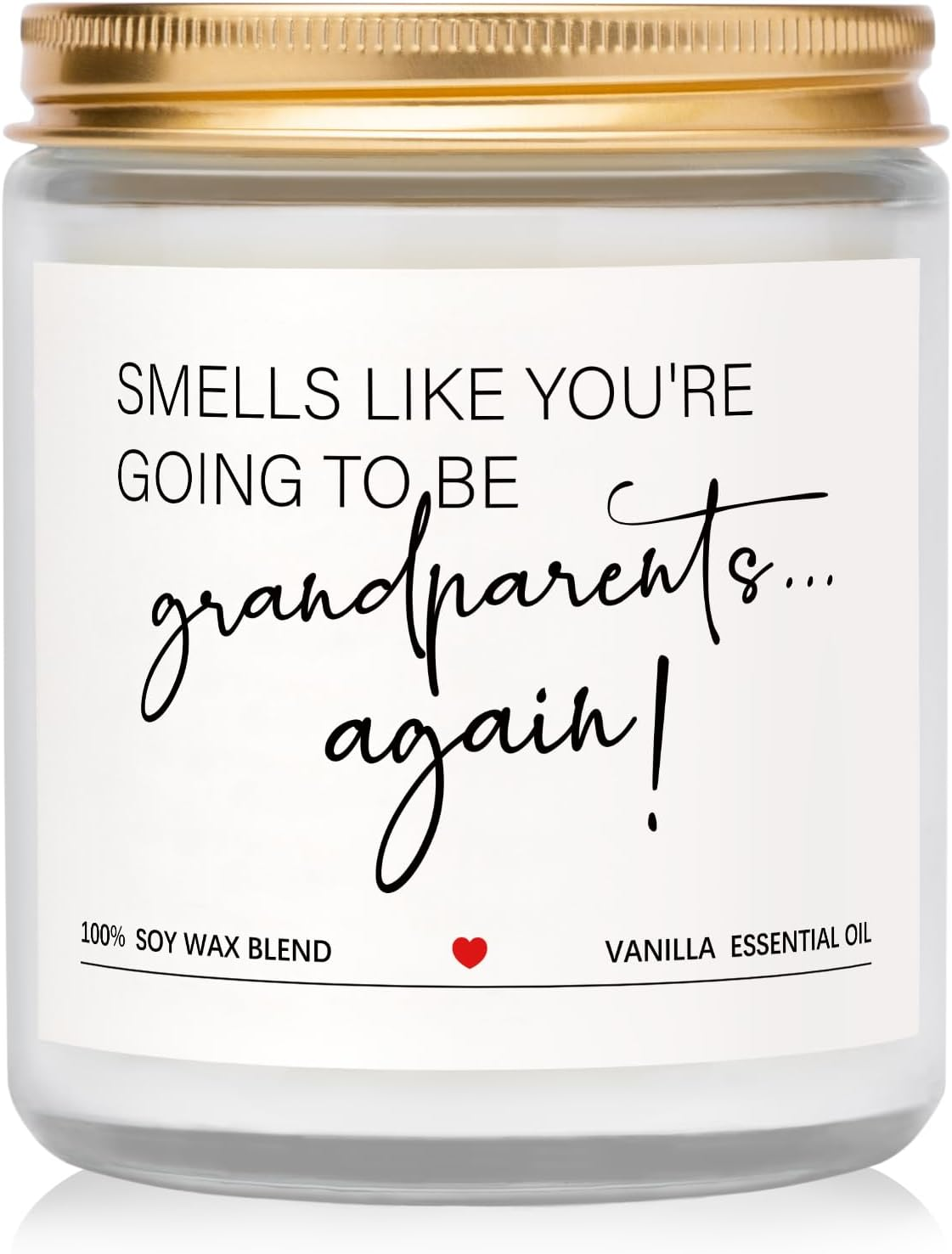 Pregnancy Announcement Gifts for Grandparents, Baby Announcements Ideas - Vanilla Scented Candles, Pregnancy Reveal, You'Re Going to Be Grandparents Again Baby Announcement image number 4