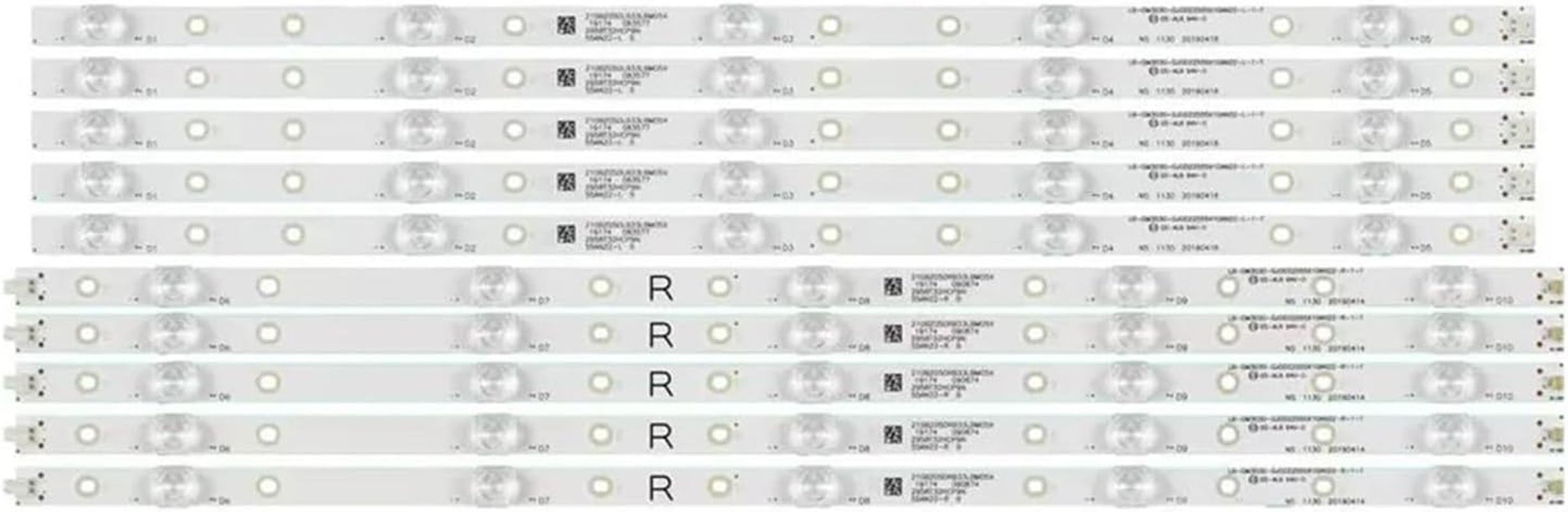 LED Backlight Strip 5+5 Lamp for P-HILIPS 55&lsquo; TV LB-GM3030-GJ0D22555X10AN22-R-1-H 55Pus7304/12 55Pus6704 55PUS7394 55PUS7504