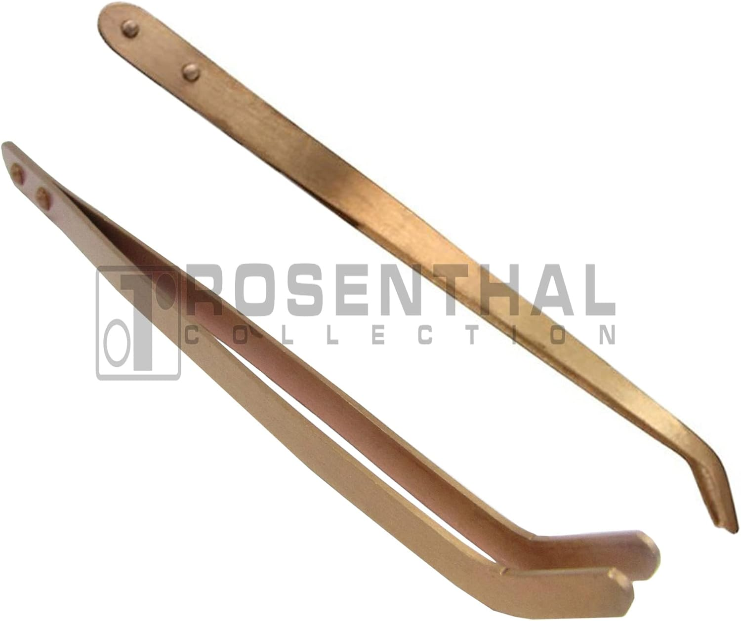 Rosenthal Collection &ndash; Curved Copper Tongs for Jewelry Pickle Pots &ndash; Precision Tweezers for Soldering, Acid Baths & Pickling Tools (8.5 Inches)