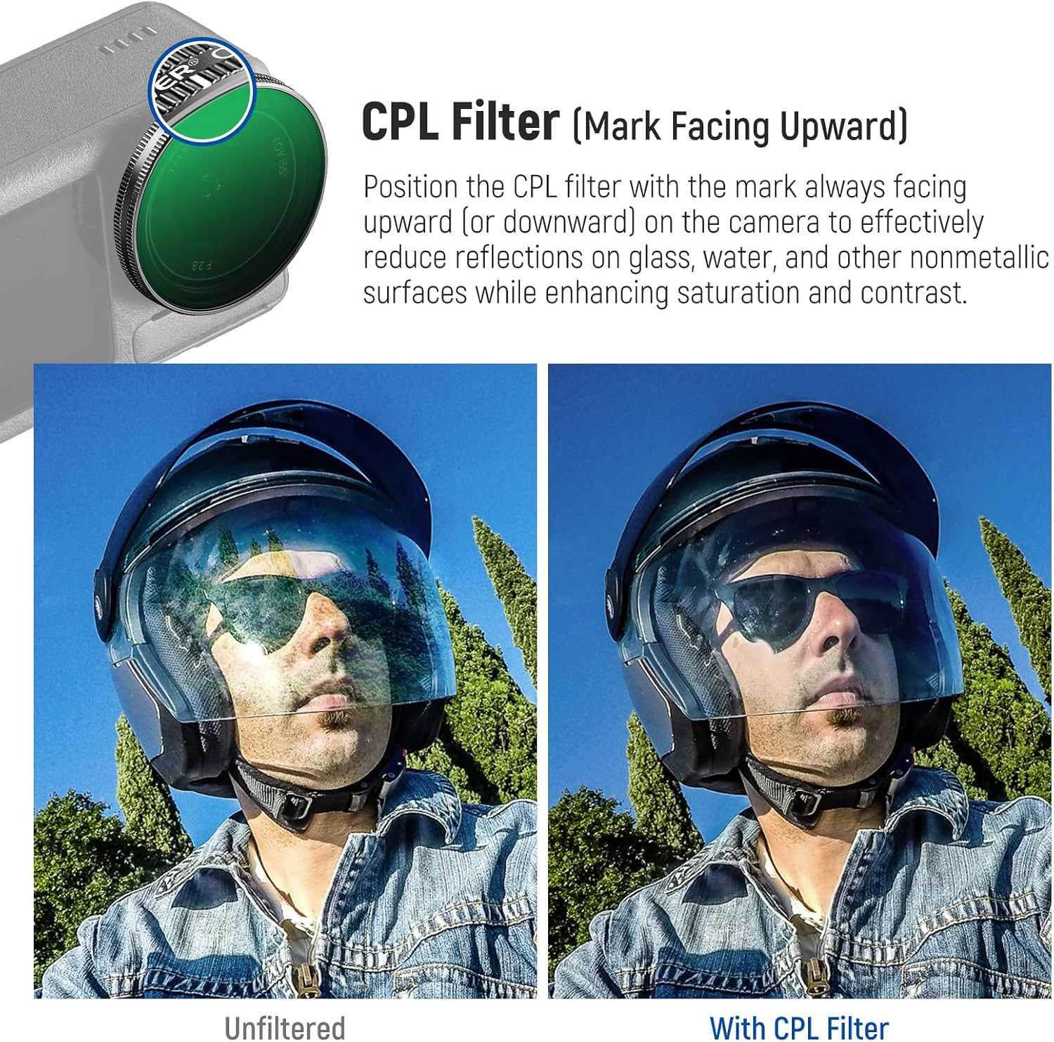 NEEWER Snap on ND Filter Set Compatible with DJI Osmo Action 3/4/5 Pro, 4 Pack ND8+ND16+ND32+CPL Neutral Density Polarizing Action Camera Accessories, Multicoated HD Optical Glass, FL-A76 image number 1