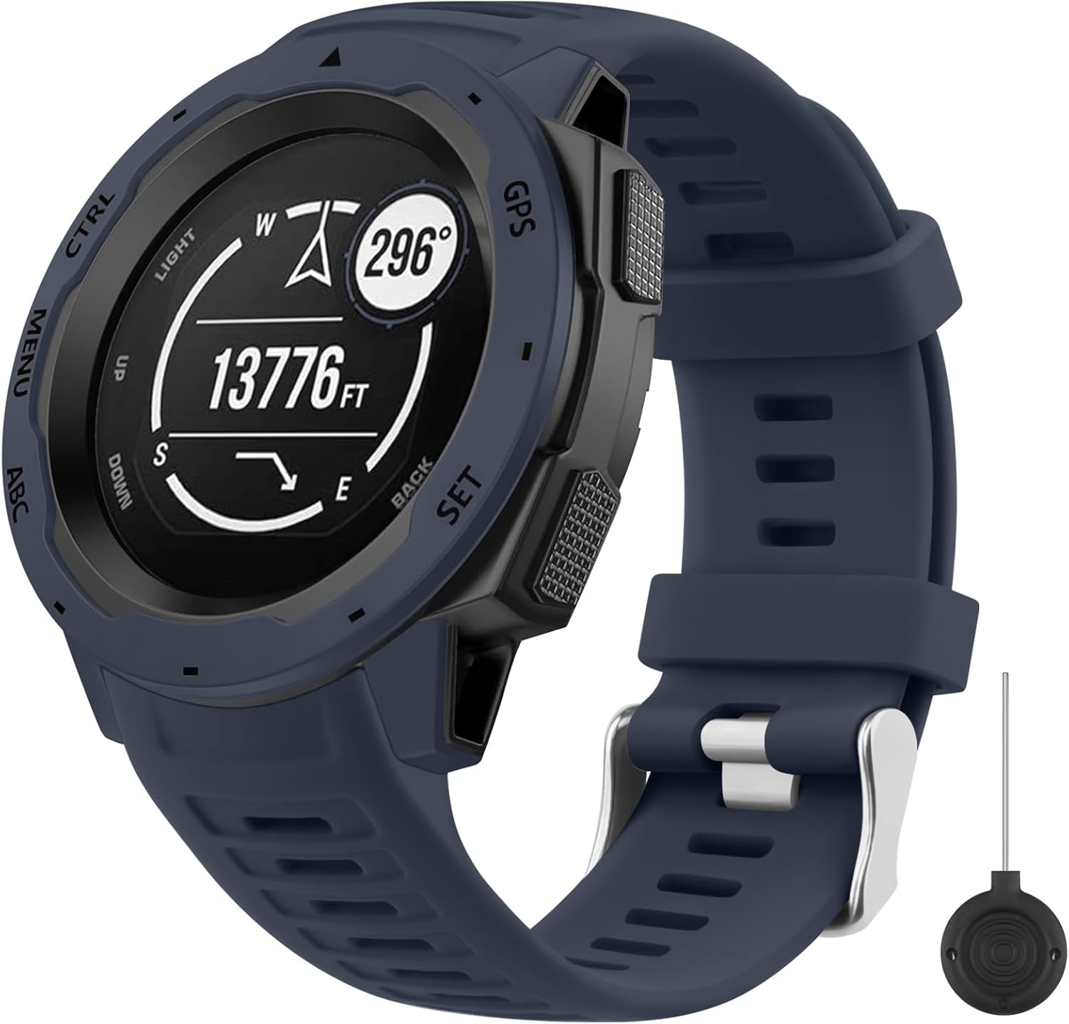 Leonids Sport Bands for Garmin Instinct/Instinct 2 Watch Bands, Soft Silicone Replacement Straps for Garmin Instinct Tide/Tractical Band