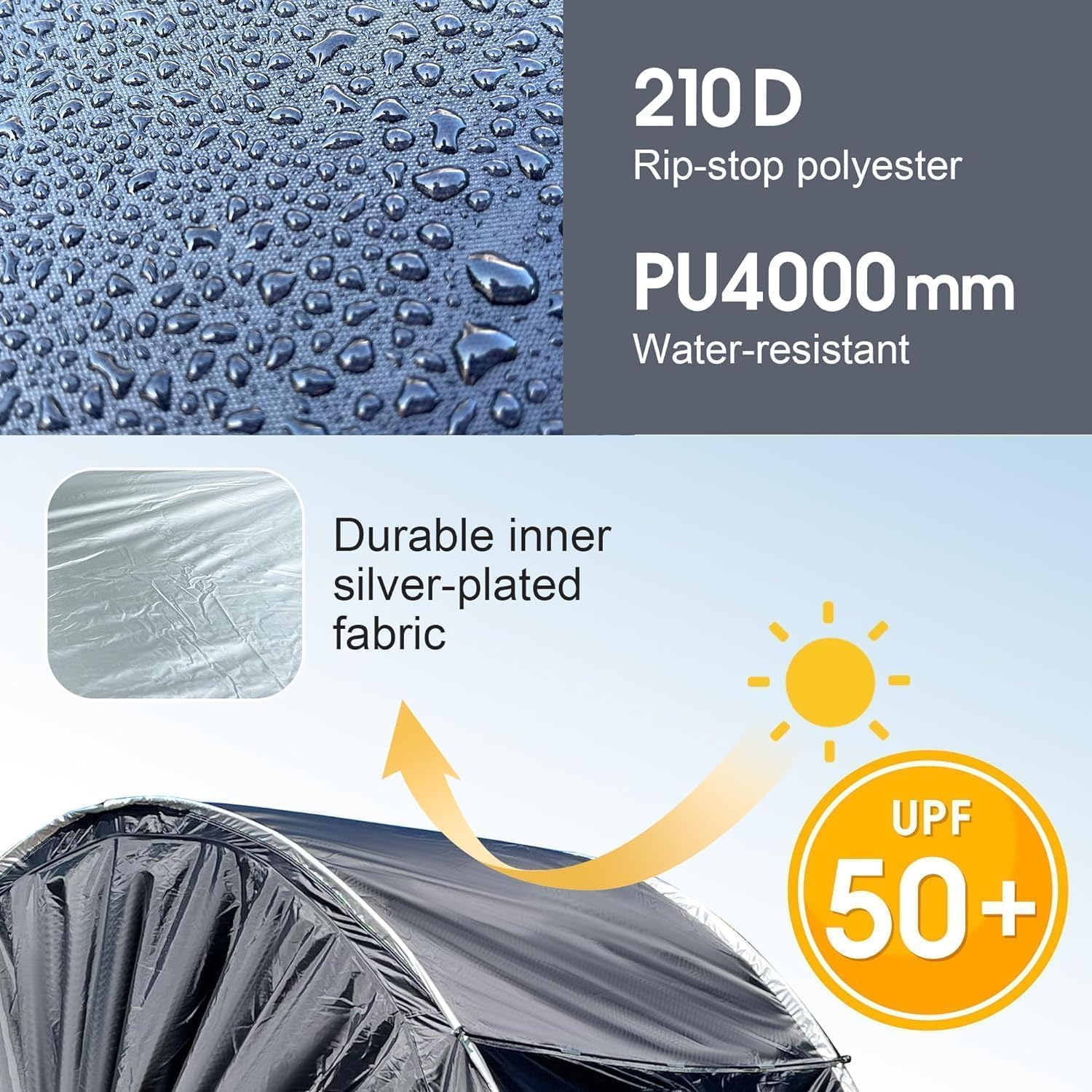 Bike Cover Tent, Bicycle Storage Shed, Outdoor Waterproof Bike Storage Tent Cover, Heavy Duty Aluminum Alloy Bracket Thicken Two Doors Tent for outside Outdoor Bicycle Sundries Storage