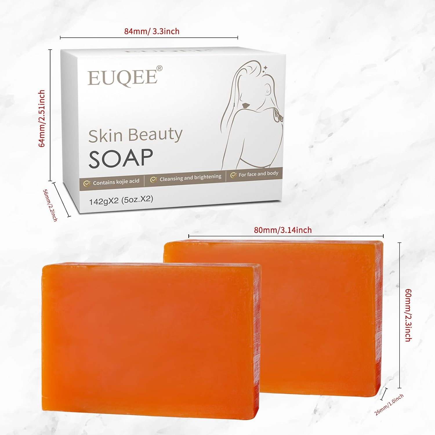 EUQEE Glutathione Soap, Glutathione Soap Bars with Glutathione, Collagen, Vitamin C image number 4