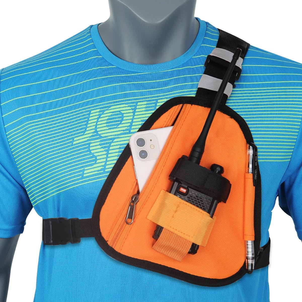 Universal Radio Chest Harness Tactical Vest Nylon Military Vest Chest Rig Pack Pouch Holster Tactical Harness Walkie Talkie