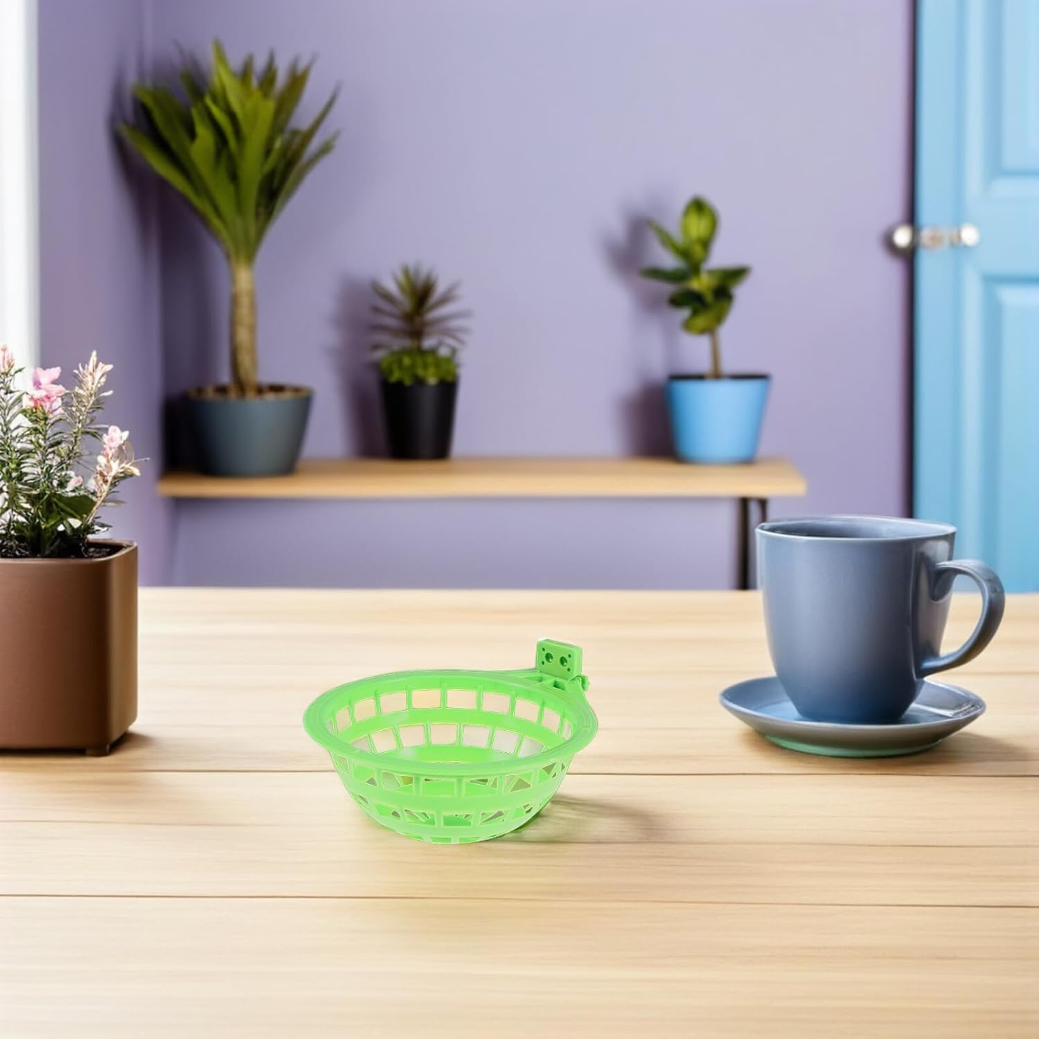 JUMPLAWN 8Pcs Large Plastic Bird Nests Hollow Hanging Breeding Bowls for Finches Parrots Canaries Budgies Pet Bird Supplies Nesting Beds image number 2