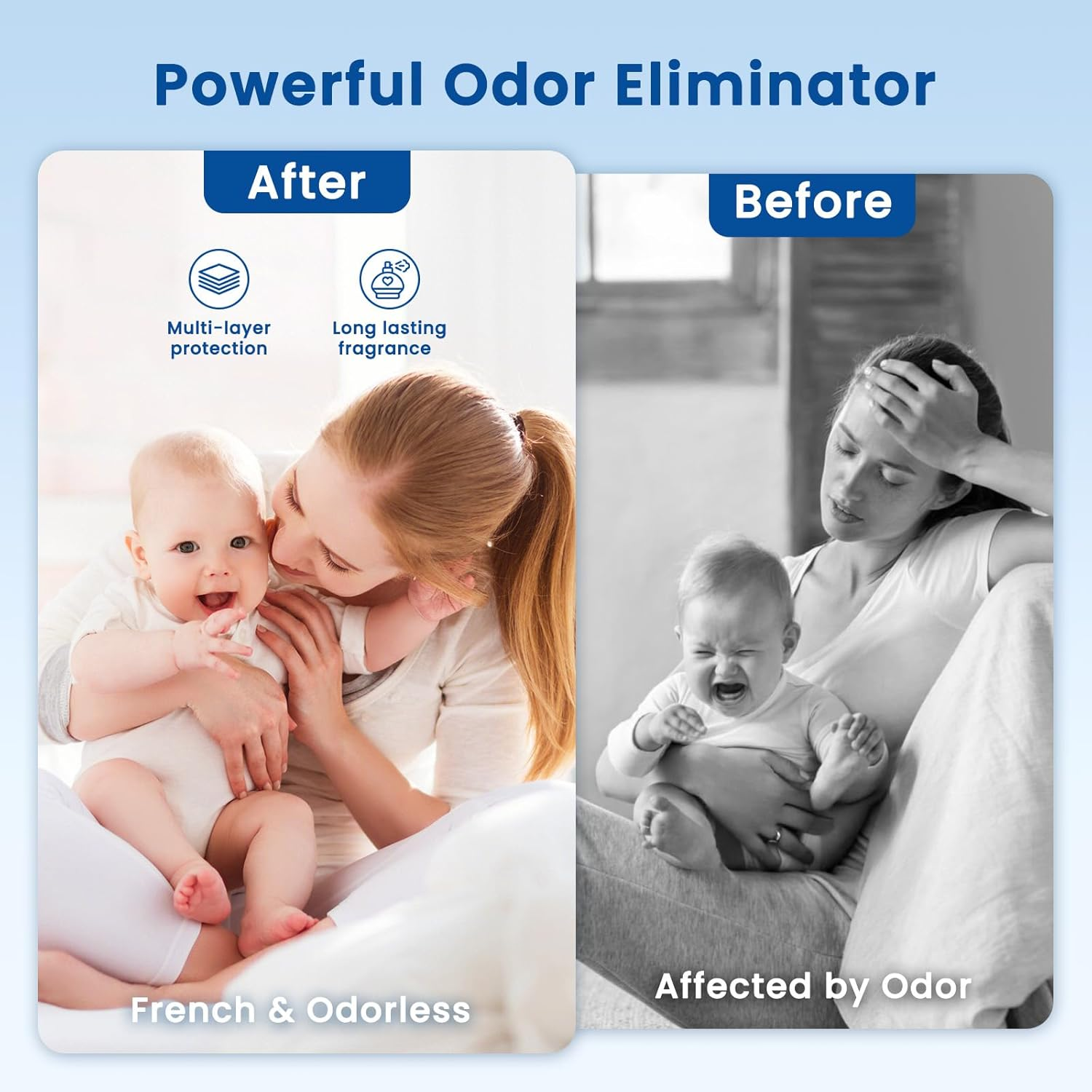 Nappy Bin Refill Cassettes, 4 Pack Refill Cassettes with Nappy Bin Refills Bags Compatible with Angelcare Nappy Bin Refills & Litter Locker II Nappy Disposal System, 7 Layer Bags Odor-Locking image number 4