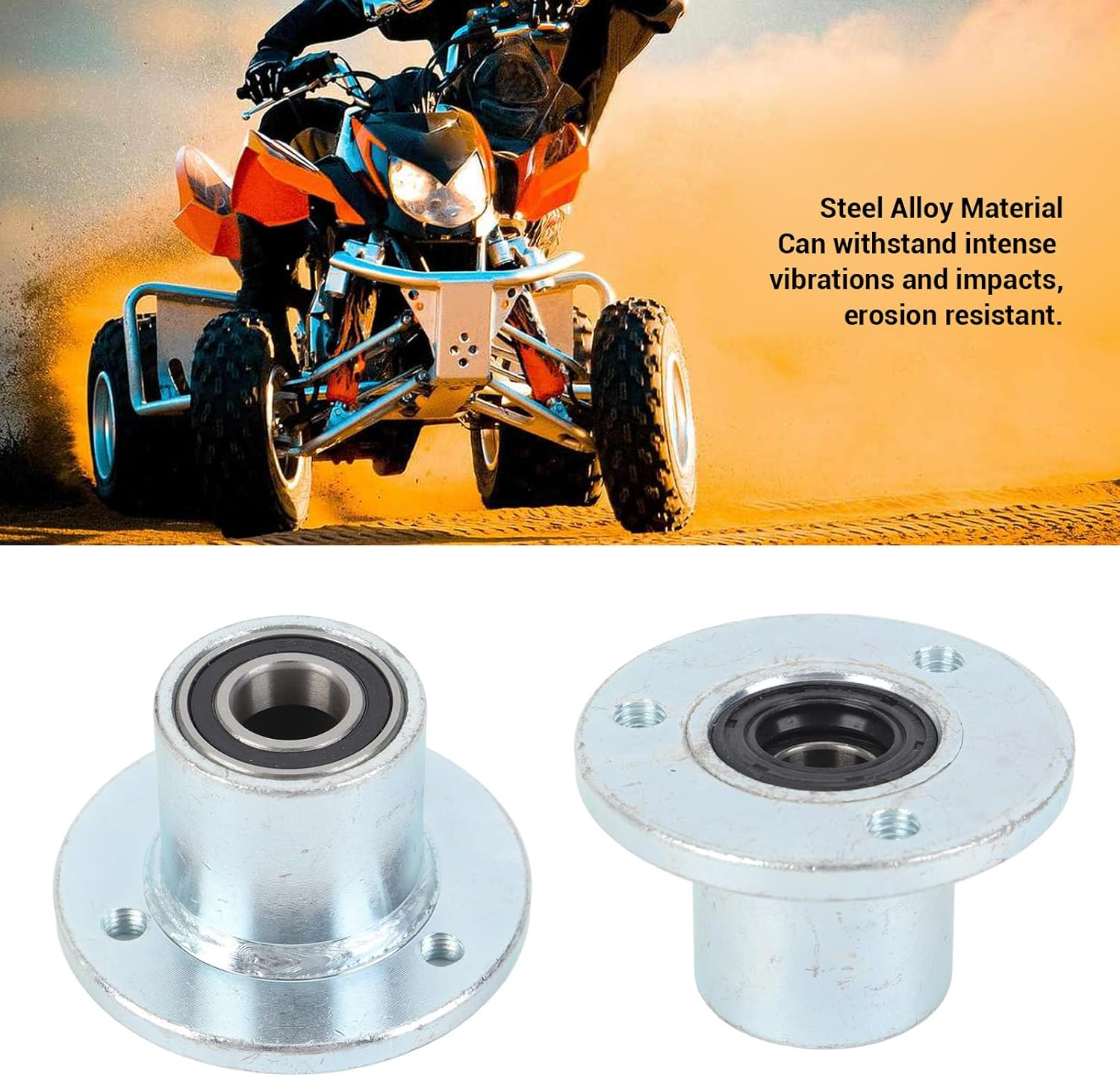 17Mm Front Wheel Hub with Bearing Steel Alloy Design for Karts UTV Quad Bike Enhanced Stability and Impact Direct Install Ideal Replacement Part image number 4