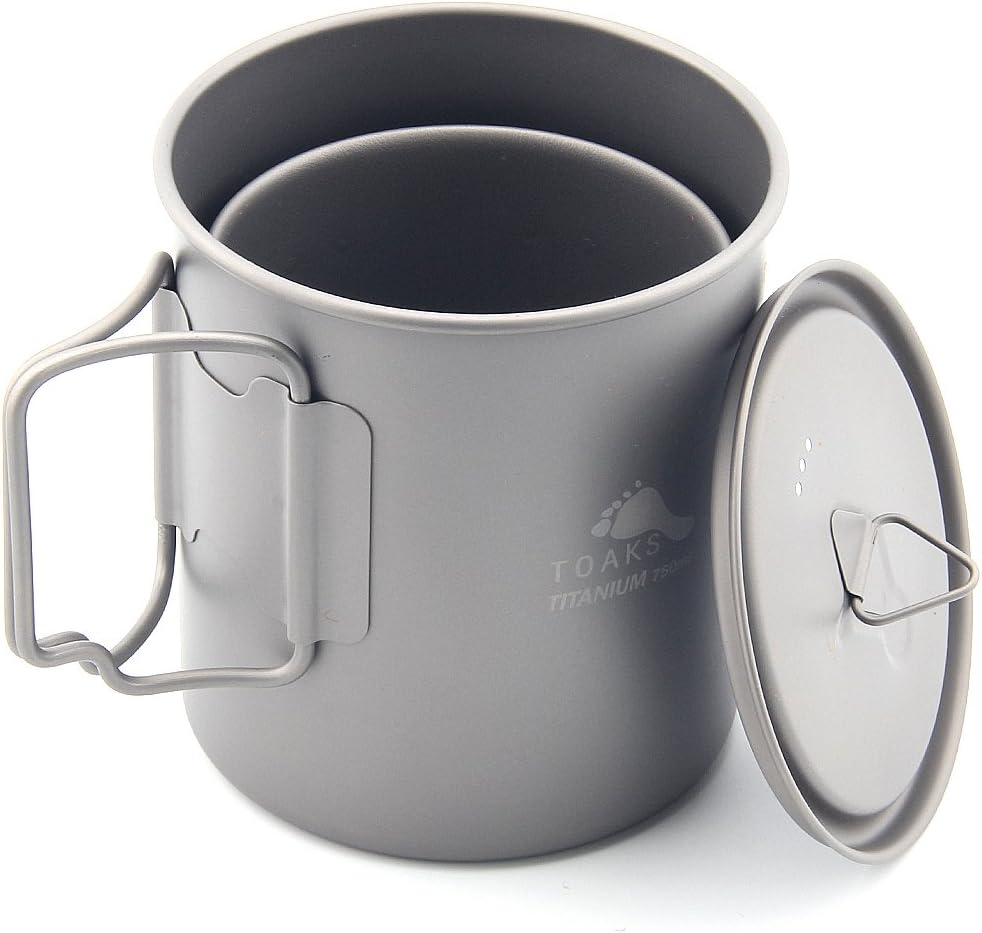TOAKS Ultralight Titanium Cup Portable Titanium Water Mug (750Ml and 450Ml Set) image number 2