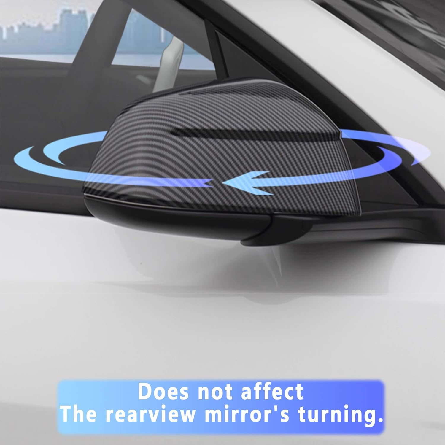 Fit Tesla Model Y Juniper Rearview Mirror Guard Cover,For ABS Side Mirroe Cover Exterior Accessories Compatible with Tesla Model Y Juniper 2025 2026(Glossy Carbon Pattern) image number 2