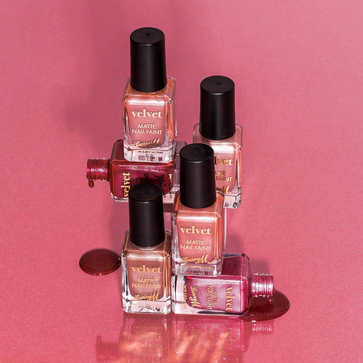 Barry M Velvet Nail Paint, Crimson Couture, 10 Ml image number 6