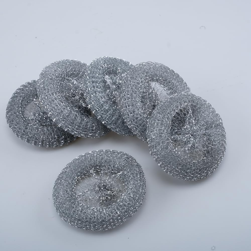 Jumbo Steel Scourer, 9 Cm Diameter (Pack of 6)