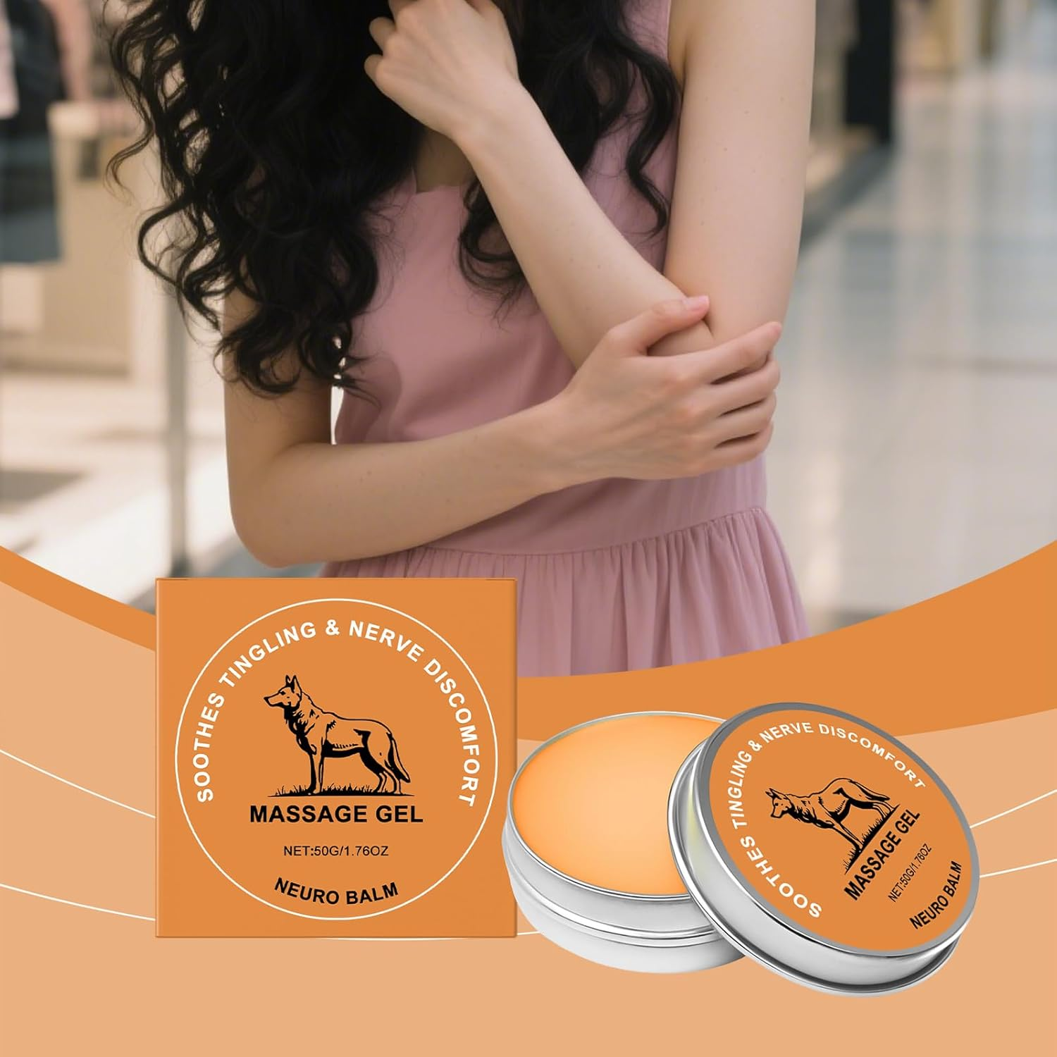 Neuro Balm, Herbal Cooling Ointment for Daily Body Comfort & Care, Long-Lasting Soothing Relaxation, for Knee/Elbow/Shoulder/Back/Neck, Massage Body Gel (1Pcs) - 12Pcs image number 6