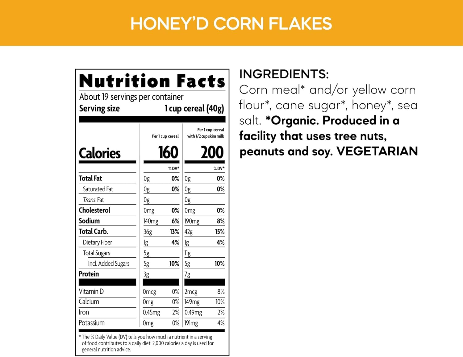 Nature'S Path Organic Honeyed Corn Flakes, 300G image number 2