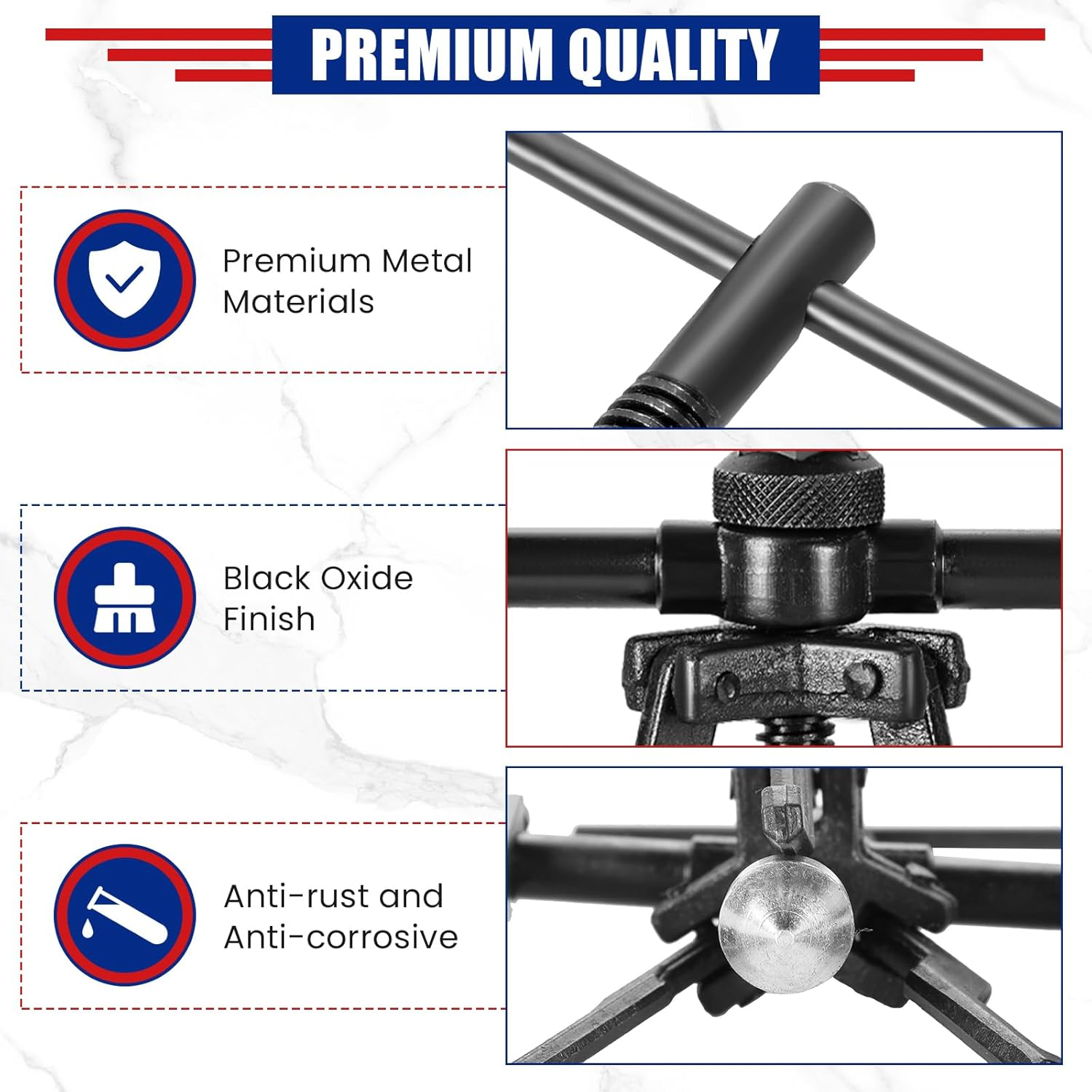 NYXOVA 3 Jaw Bearing Puller, Manual Internal Puller 3 Jaw Bearing Puller Set Extractor Wheel Bearing Puller Tool for Car SUV Motorcycle Motorbike image number 3
