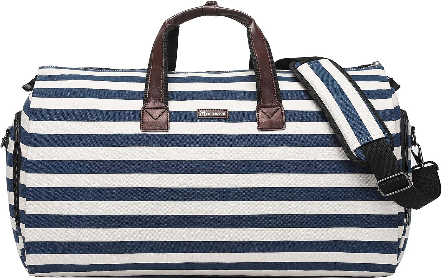 Convertible Garment Bag with Shoulder Strap, Modoker Carry on Garment Duffel Bag for Men Women - 2 in 1 Hanging Suitcase Suit Travel Bags - Black image number 3