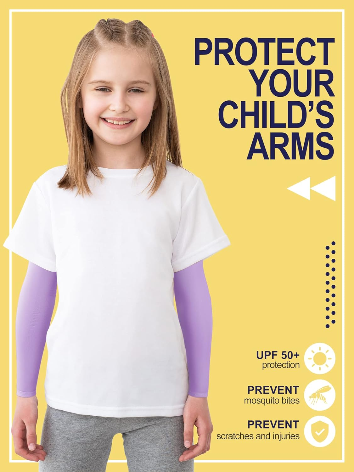 Xuhal 10 Pairs Arm Sleeves for Kids Arm Compression Sleeves Baseball Sleeve UV Sun Protection Cooling Sleeves - Cute Color image number 3