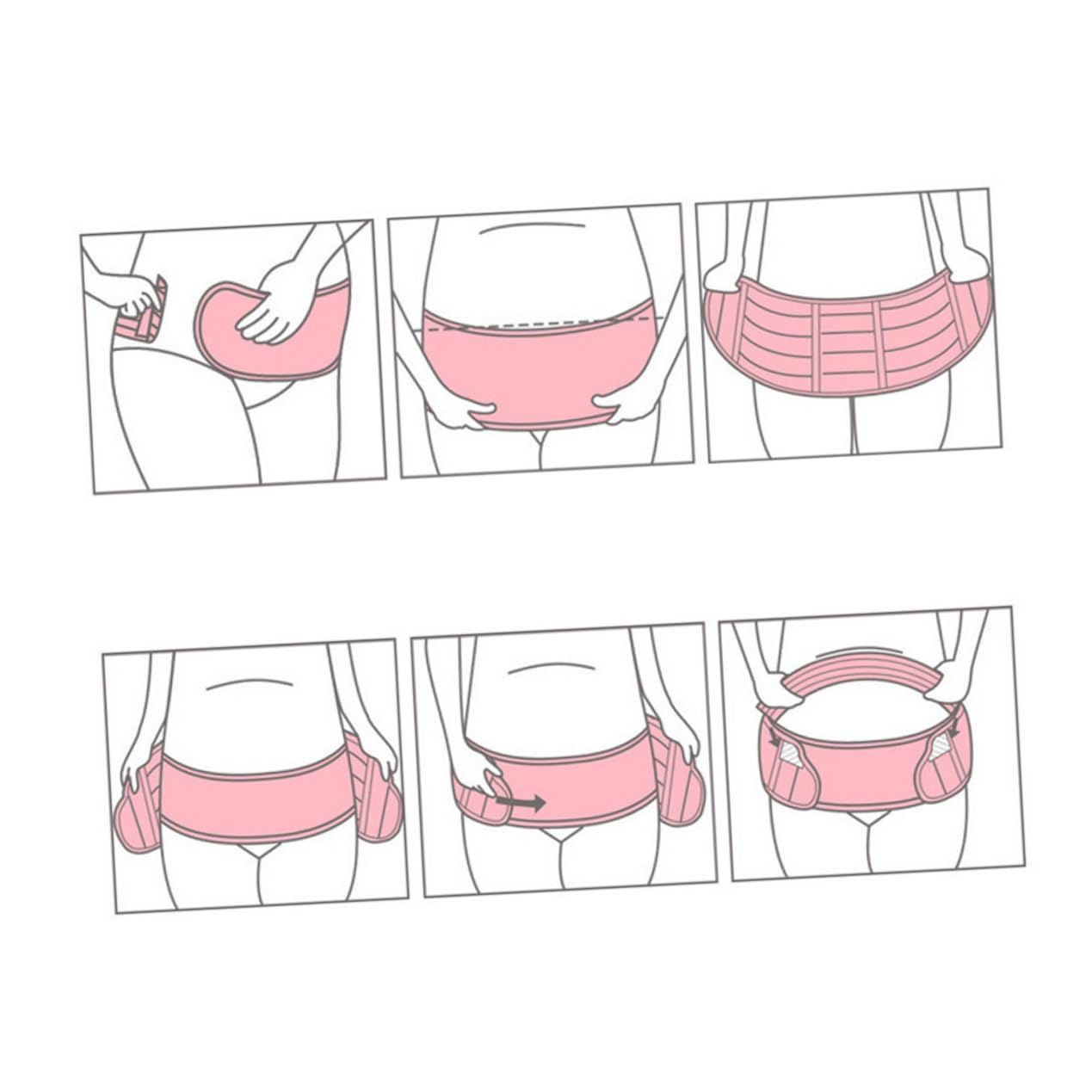 Healeved Breathable Maternity Support Belt Adjustable Pregnancy Abdominal Band for Pregnant Women Nude with Air Mesh Fabric and Hook Loop Design to Prevent Stretch Marks image number 5