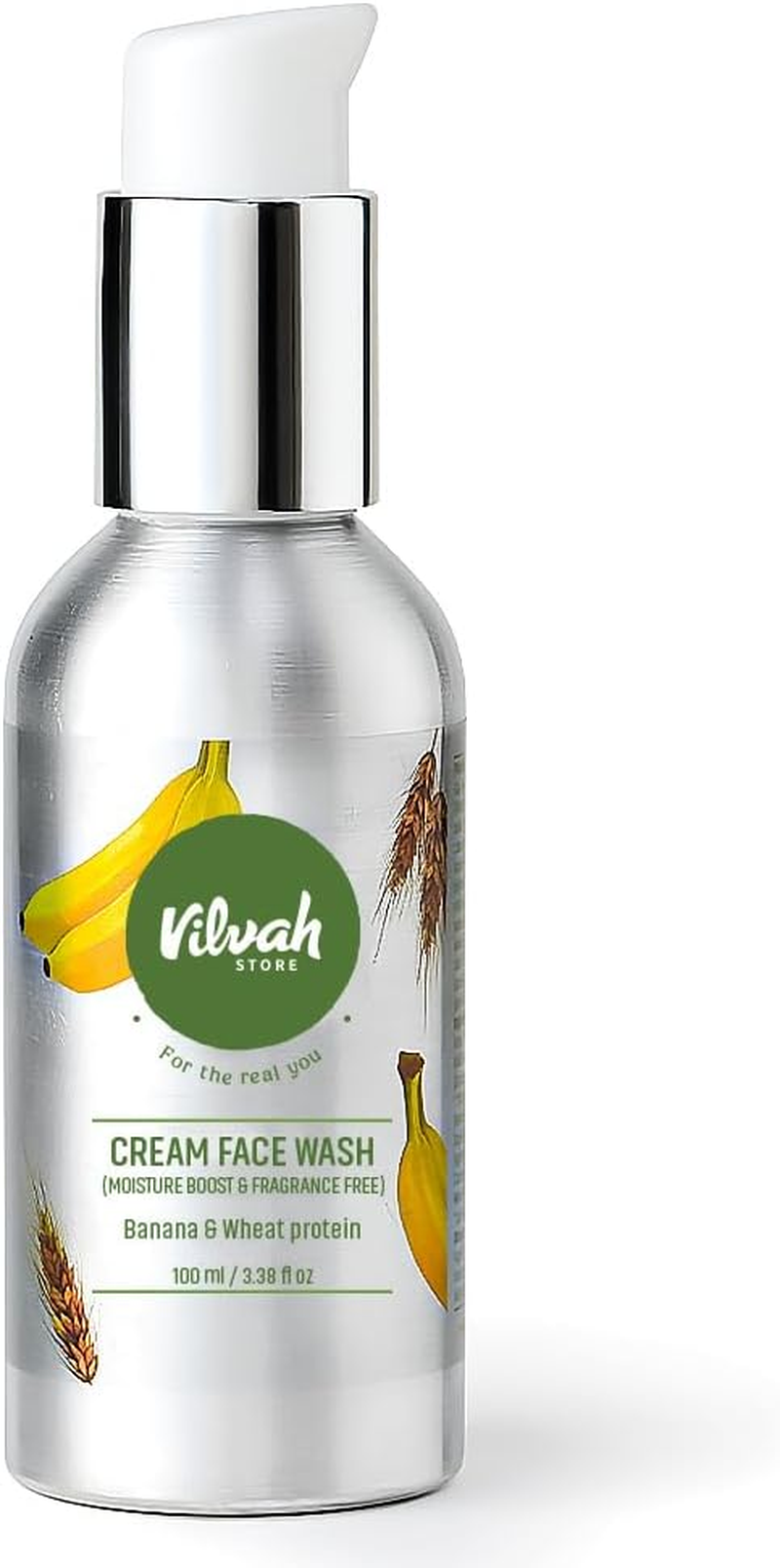 Vilvah Store Face Wash Cream Fragrance-Free for Sensitive, Flaky Skin; Protects Dry Skin; Soothes and Nourishes the Sensitive Skin; NO Parabens & Silicones, 100Ml image number 3