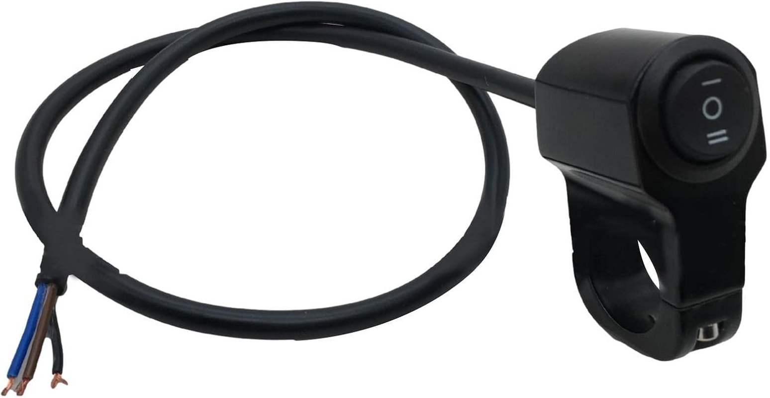 Motorcycle Headlight, 220W Motorcycle -Off, 12-60V Input Voltage Aluminum Alloy Third Gear Handlebar/Off for Motorcycle Helves image number 2