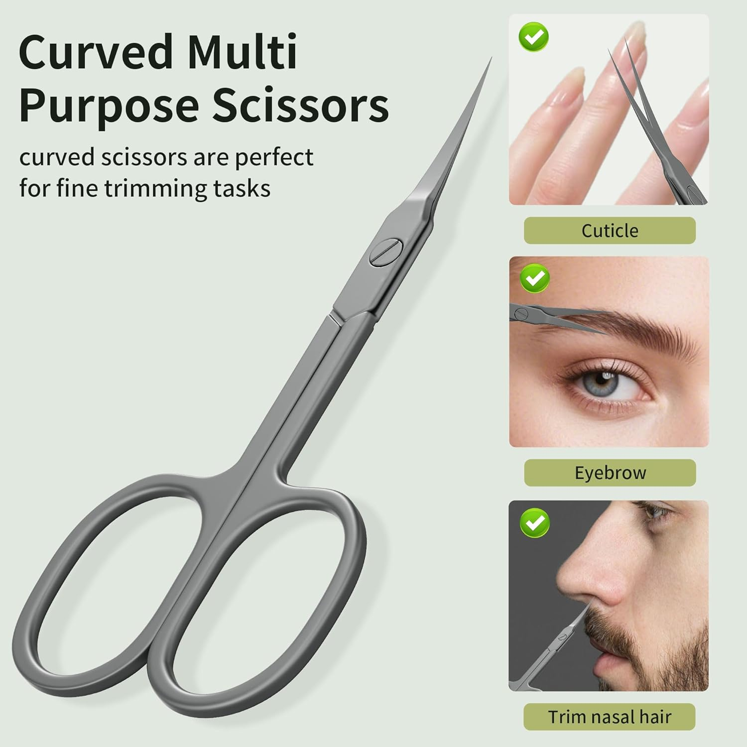 Glamne Eyebrow Trimmer Kit Scissors Tweezers Razor Facial Shaver Grooming Set with Mirror Travel Cases image number 5
