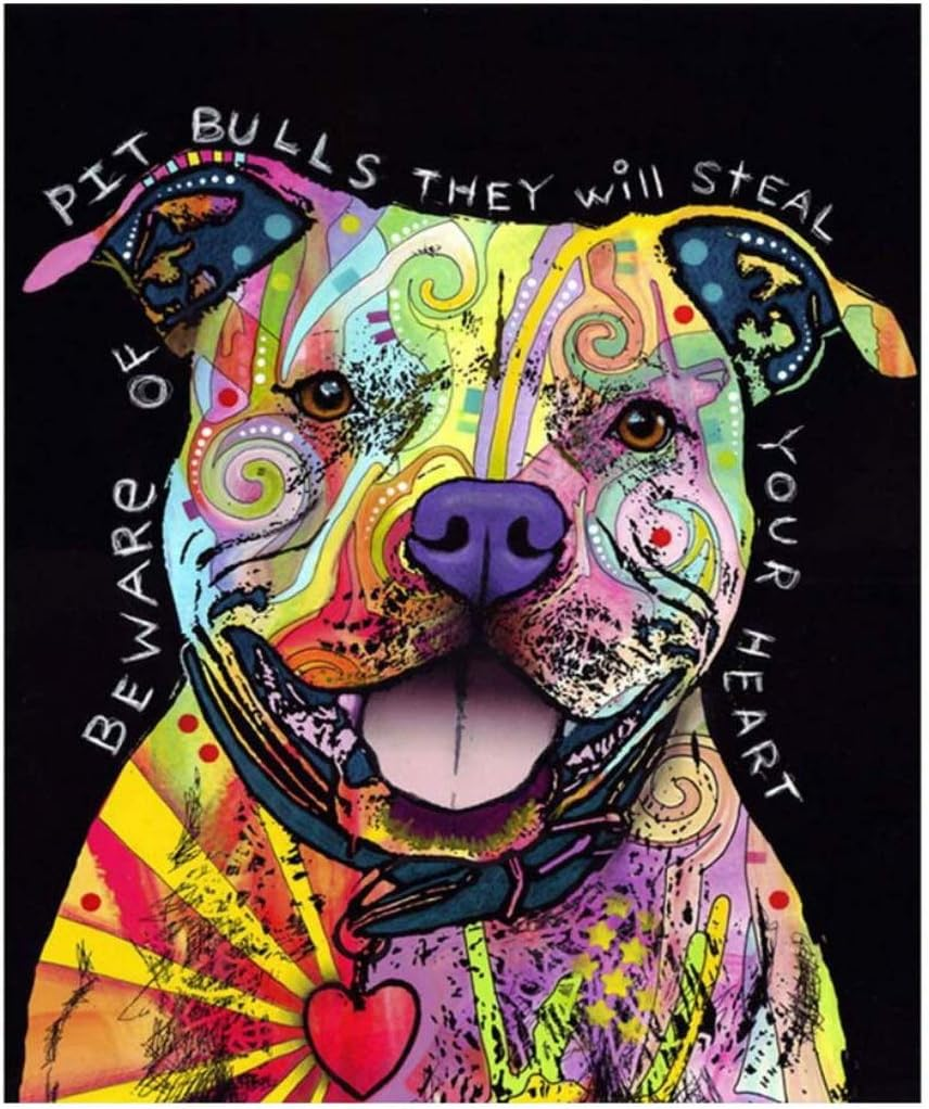 Ukerdo Painted Dog Pictures Arts DIY Diamond Painting Kits Handwork Full Drill for Home Wall D&eacute;cor