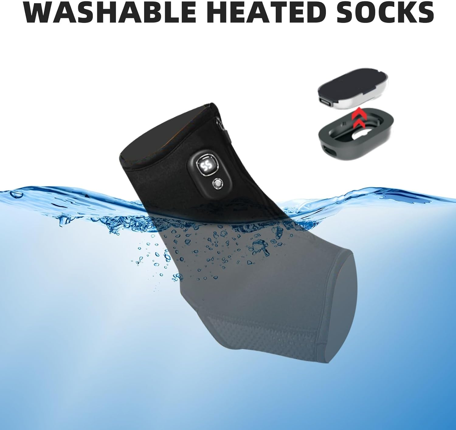 Heated Foot Warmer Five-Speed Adjustable Temperature,Heated Socks Rechargeable 3000 Mah,Ankle Warmers for Hunting, Camping, Hiking, Walking, Fishing, Cycling, Outdoor Work image number 5