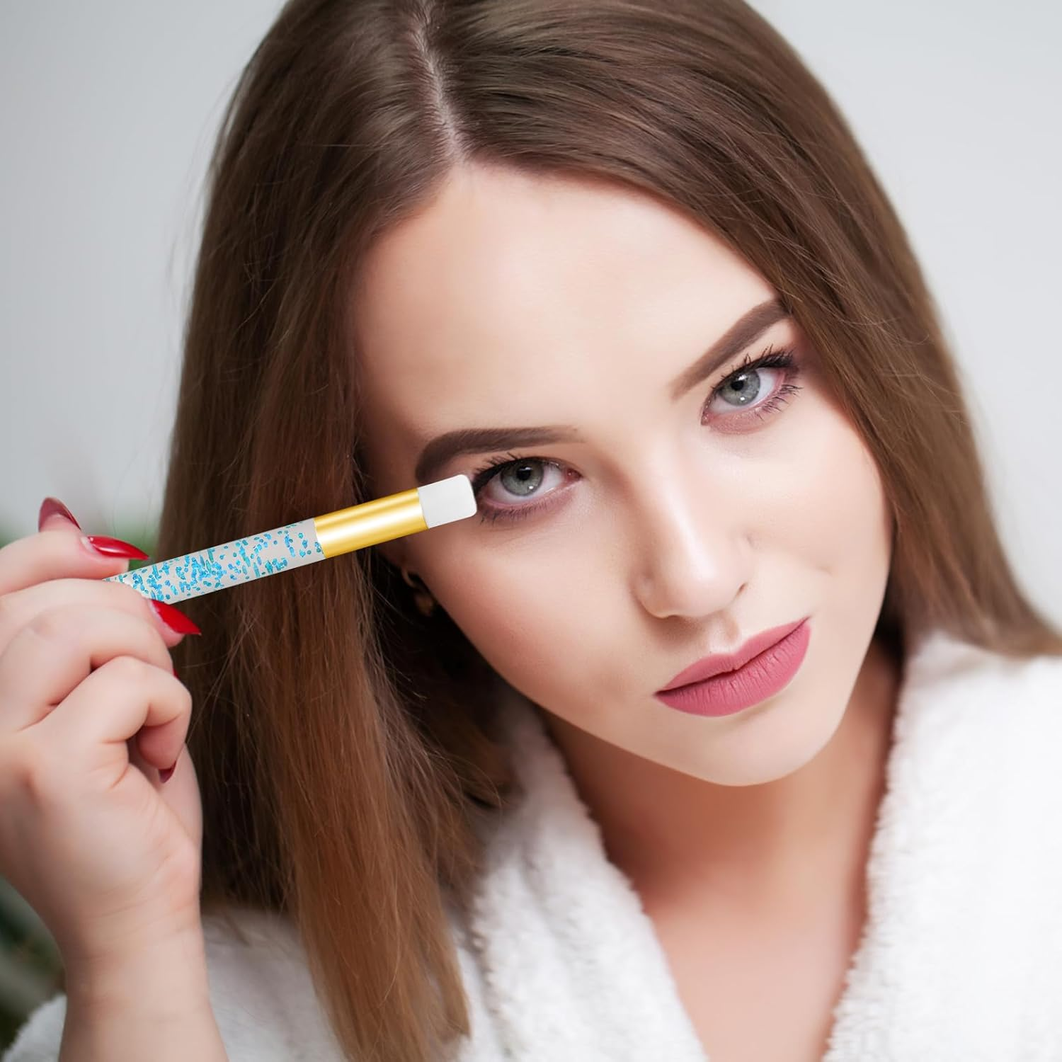 NILLOS Lash Shampoo Brushes, 10 PCS Eyelash Cleanser Brushes for Face, Eye, Nose Care (Colorful) image number 1