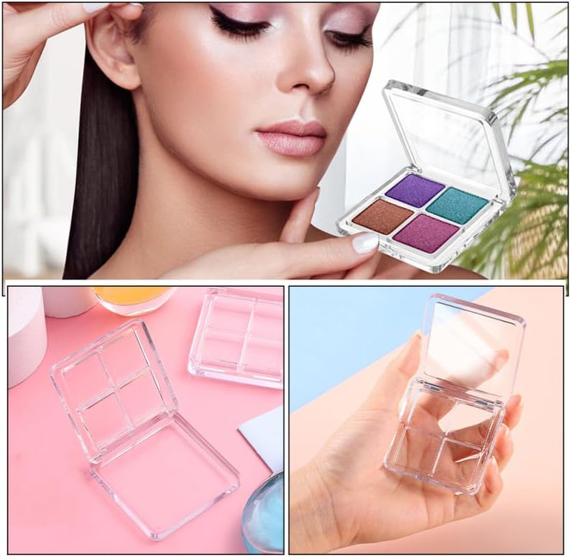 Healvian Empty Eyeshadow Box for Diy 4Pcs Portable Makeup Palette Foundation Lipstick Depotting image number 5