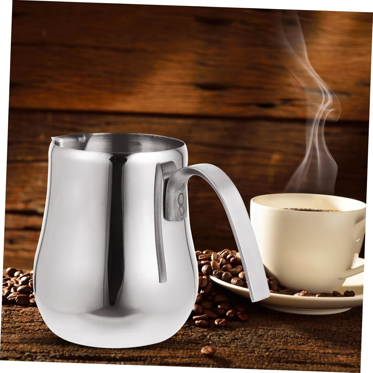 VINTORKY Hand Brewing Kettle Stainless Steel Coffee Pot Long Handle for Turkish Maker Espresso Milk Frothing Pitcher for Tea Kettle Use image number 2