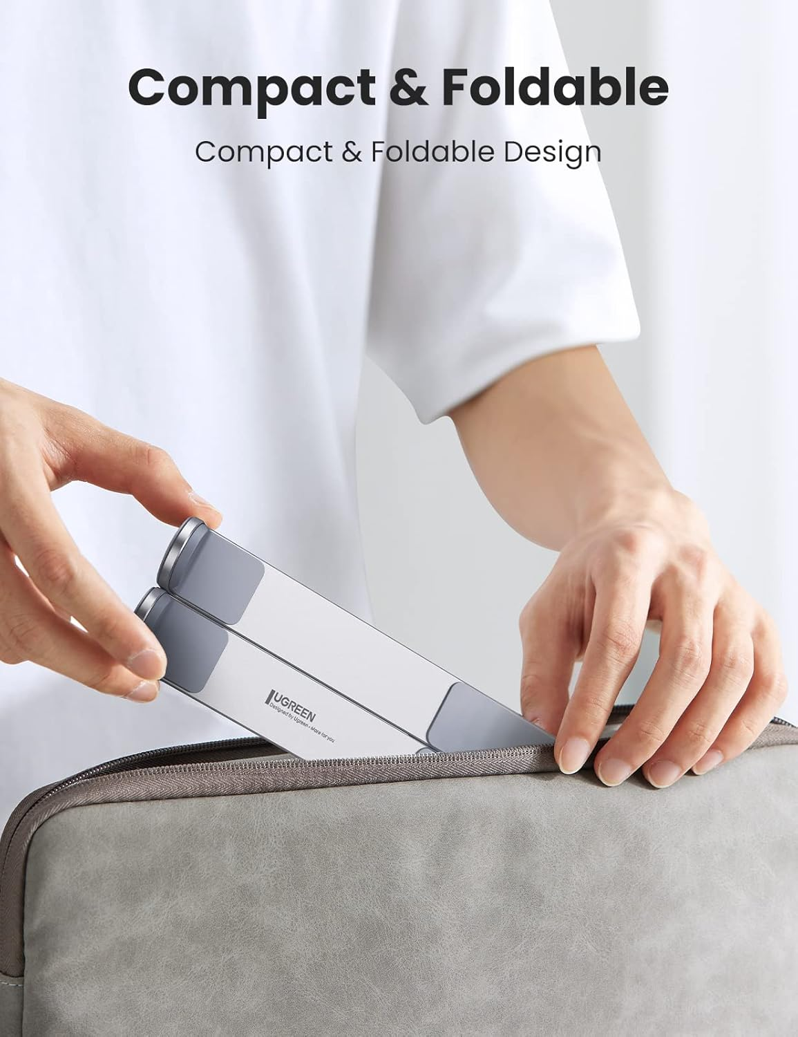 UGREEN 40289 Foldable Laptop Stand (Silver) image number 2