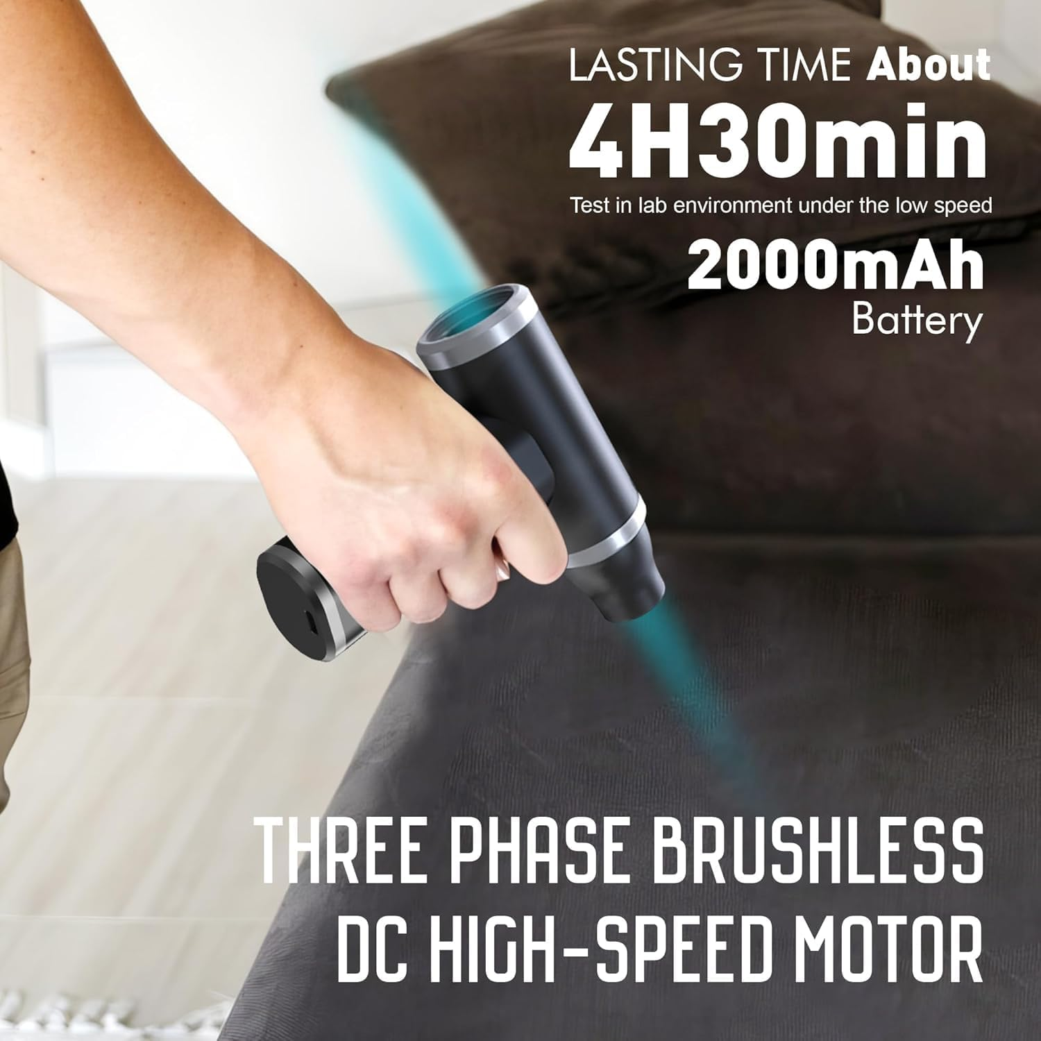 2000Mah Recharged Air Duster, Multipurpose Air Duster Fan for Computer Keyboard Cleaning, Air Cushion Inflation, Car Interior Cleaning, Barbecue Carbon Blowing, Vacuuming, Hair Blowing, Etc.