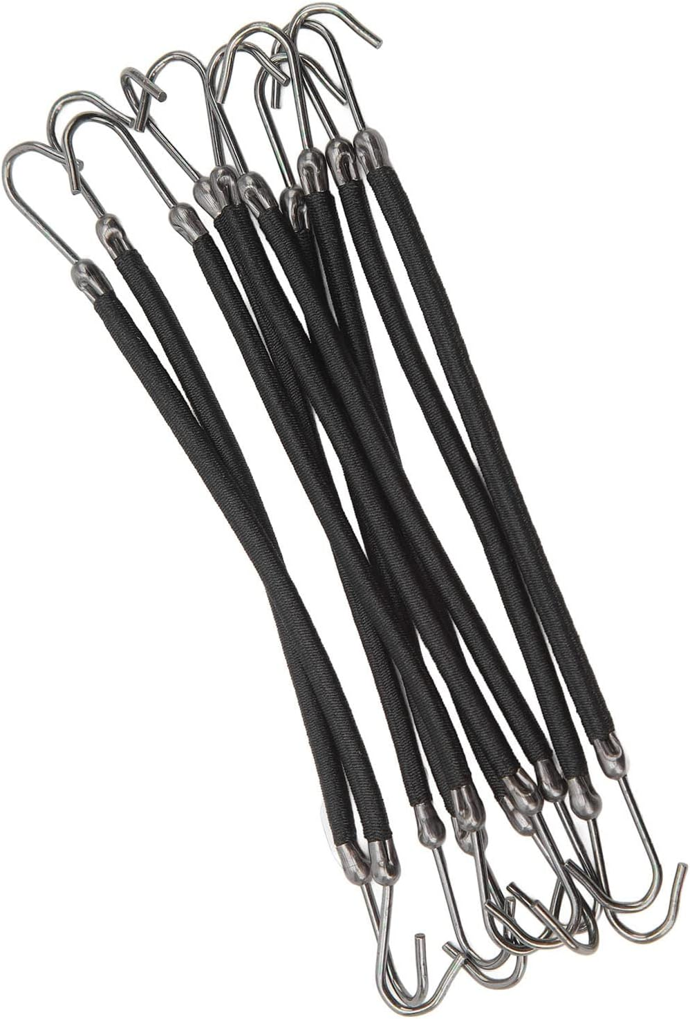 CHICIRIS 10Pcs Ponytail Holder Hook Sturdy Elastic Hair Band Hook Styling Tool for Women Girls, Easy-To-Use Hair Tie for Office Dating (Black) image number 5